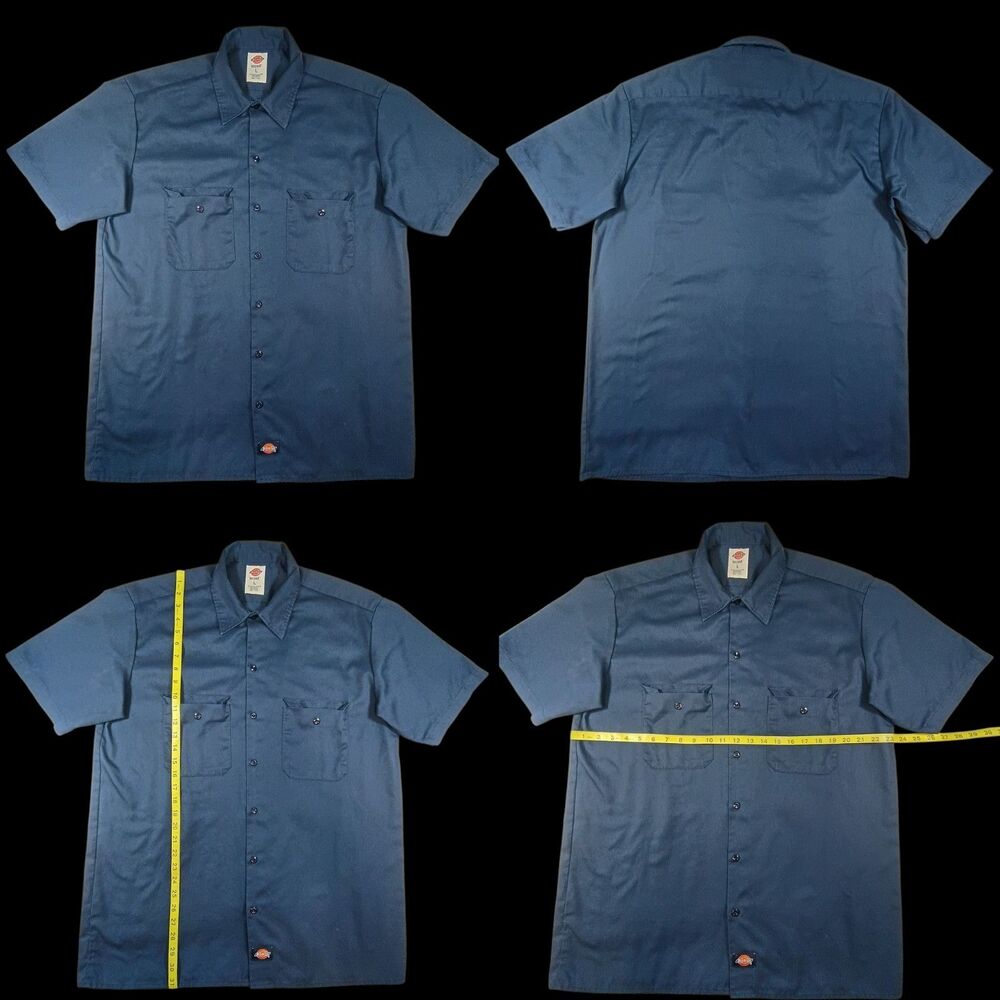 Vintage Dickies Men's Short Sleeve Twill Work Shirt in dark navy Work Wear Gorp